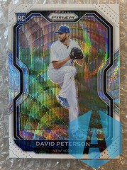 2021 Panini Prizm White Wave Prizm David Peterson #62 Rookie RC New York Mets